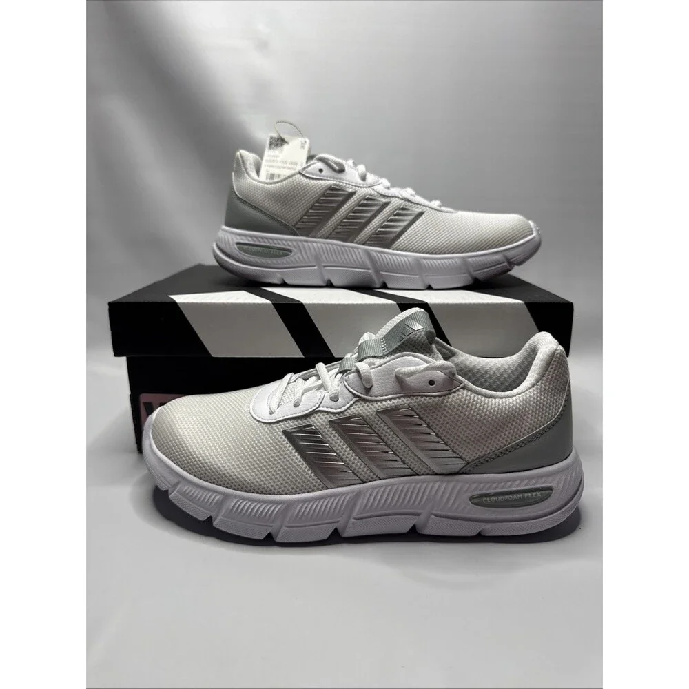 ADIDAS: Cloudfoam Flex Laces Sneaker Women's Size US 10 White JS4891 New W Box